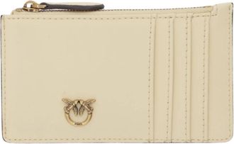 Pinko Small Wallet - Dames - Portefeuilles - Beige - ONE Size - Leer - Accessoires