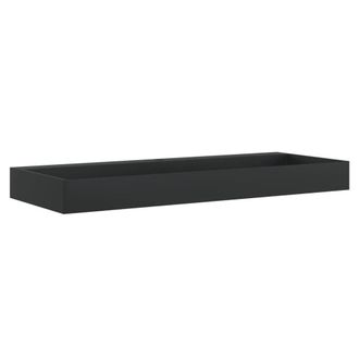 Berkfield Home Wash Basin 120x46x11 cm Mineral Cast/Marble Cast Matt Black | Size: 120 x 46 x 11 cm
