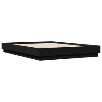 Berkfield Home Durable Bed Frame with LED without Mattress Black 150x200 cm King Size