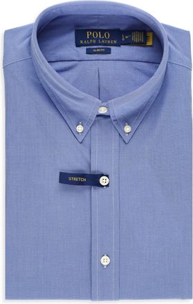 Polo Ralph Lauren Blue Slim-Fit Cotton Button-Down Shirt