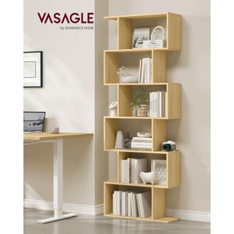 Vasagle Vasagle - Scaffale a 6 Ripiani, Libreria, Divisorio per Stanza, Organizzatore Autoportante a Cubi, Stile Moderno, per Soggiorno, Camera da Letto