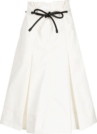 3.1 Phillip Lim Origami high-waisted midi skirt - women - Cotton - 00 - White