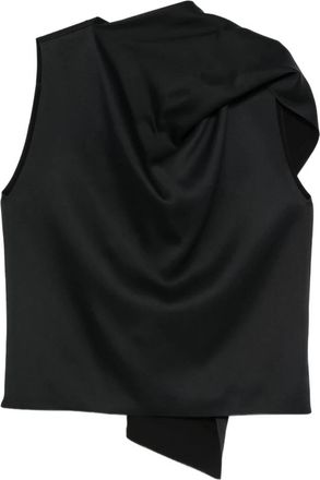 Khaite Loe Draped Top - Dames - Blouses - Zwart - S - Overhemden