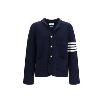 Thom Browne Blue Wool Oves Aries Full-Length Mens Jacket