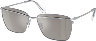 Swarovski SK7006 40116G Womens Sunglasses Silver Size 58