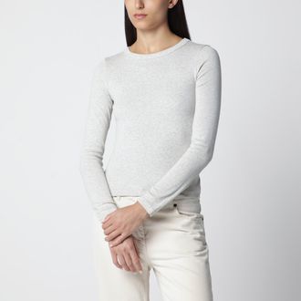 Flore Flore T-shirt a maniche lunghe Max in cotone biologico grigia m&eacute;lange