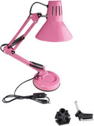 Trade Shop Trade Shop Traesio - Trade Shop - Lampada Da Scrivania Con Braccio Snodabile Attacco E27 Luce Tavolo Per Ufficio - Rosa