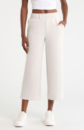 Lord & Taylor Dreamweave Crop Pants in Heather Moonbeam at Nordstrom, Size X-Large