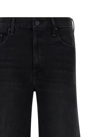 Mother Mother blue Cotton Fla Womens Jeans