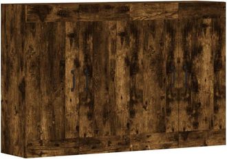 vidaXL Vidaxl - Armarios de pared 2 uds madera de ingeniería roble ahumado