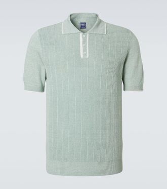 Fedeli Dodo linen and cotton polo shirt