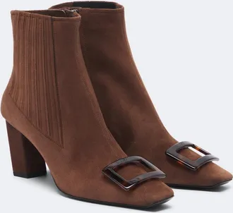 Roger Vivier Belle Vivier suede ankle boots