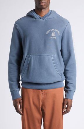 Moncler Logo Graphic Hoodie in Insigna Blue at Nordstrom, Size Xx-Large