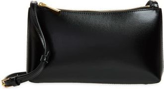 Mansur Gavriel Mini Gaia Leather Crossbody Bag in Black/flamma at Nordstrom