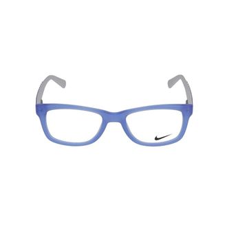 Nike Glasses, unisex, Blue, Size: 46 MM Rectangular Optical Frame
