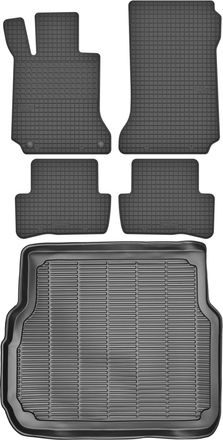 OEM Juego De Alfombrillas De Goma Para Coche Y Maletero Para Mercedes Clase C Iii S204 Estate (2007-2014)