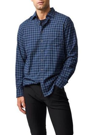 Rodd & Gunn Glenrock Windowpane Check Button-Up Shirt in Midnight at Nordstrom Rack, Size Large