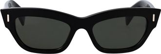 Alexander McQueen Am 0548S Zonnebril - unisex - Zonnebrillen - Zwart - 52 MM - Nylon - Accessoires