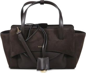 Hidesins Flap shopper van su&egrave;de leer - Bruin