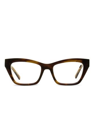 Longchamp 2762 rectangle-shape frame - women - Acetate - One Size - Brown