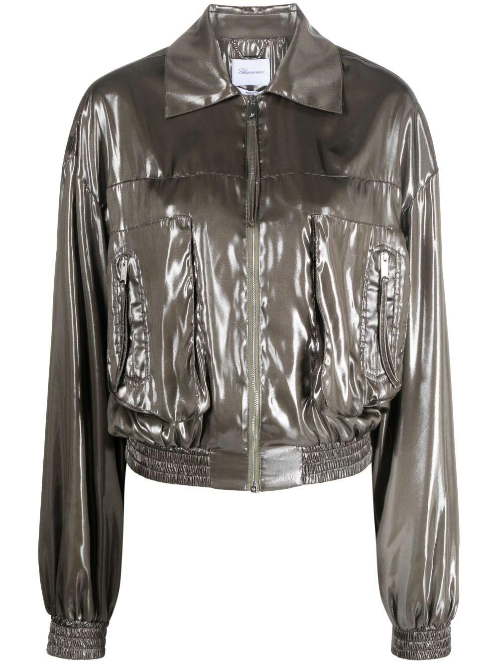 Bomber Jacket S Oliver Jacke Silber Metallic Bomberjacke DE Damen