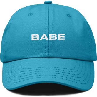 Dalix Babe Embroidered Cap in Teal at Nordstrom