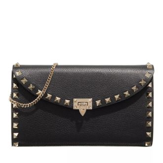 Valentino Garavani Schultertasche - Wallet On Chain Rockstud - Gr. unisize - in Schwarz - f&uuml;r Damen