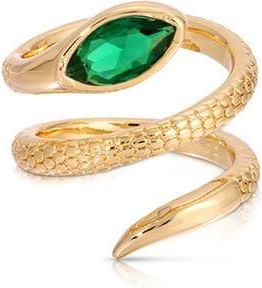 Ettika Marquise Coil Ring in Emerald at Nordstrom, Size 10
