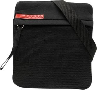 Prada Pre-owned Cross Body Bags, female, Black, Size: ONE SIZE Pre-owned Nylon Crossbody Bag