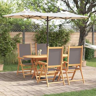 vidaXL Conjunto De Comedor De Jard&iacute;n Plegable 5 Pcs Antracita Vidaxl