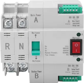 OEM Conmutador Autom&aacute;tico De Transferencia De Doble Alimentaci&oacute;n, Montaje En Carril Din De 2 Polos, Selector El&eacute;ctrico De Conmutaci&oacute;n R&aacute;pida, Ca 220 V