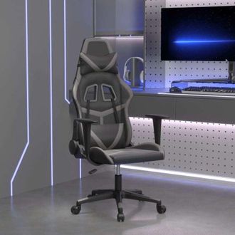 vidaXL vidaXL Sedia da Gaming Nera e Grigia in Similpelle