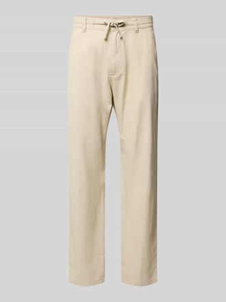 s.Oliver Red Label Relaxed Fit Hose aus Leinen-Baumwoll-Mix in Beige, Gr&ouml;&szlig;e 30/32