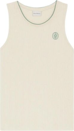 Dr&ocirc;le de Monsieur D&eacute;bardeur Miroir T-Shirt - Heren - Tops zonder mouwen - Wit - L - Tops