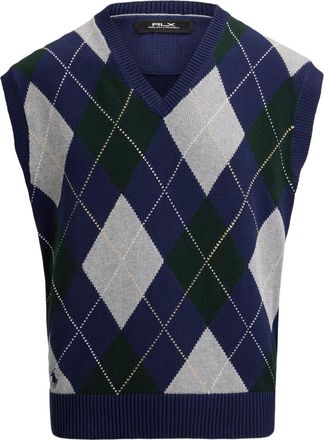 Ralph Lauren Poloshirt met argyle patroon - Blauw