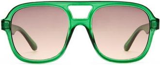 AIRE Whirlpool 53mm Aviator Sunglasses in Emerald/warm Smoke Mono at Nordstrom