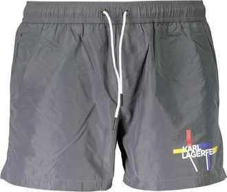 Karl Lagerfeld Grigio Polyester Heren Zwem Boxer
