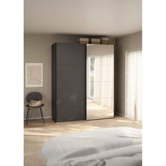 Dmora Armario 2 Puertas Adeline, Muebles De Dormitorio, Vestidor, Armario De Ropa, 179x65 H220 Cm, Gris - Dmora