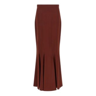 Max Mara Tabarin Lange Rok - Dames - Rokken - Bruin - Maat: S Zijde