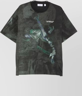 Off-white abstract painting crew neck graphic shirt