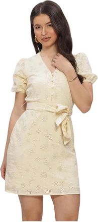 Freebird by Steven Kleedjes, Dames, Beige, M, Katoen, Wv-Flower-Embro-26-1 Dress