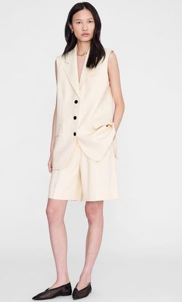 Anine Bing Sara Vest in Cream at Nordstrom, Size 38