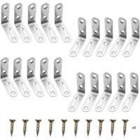 OEM 20 Soportes De Fijaci&oacute;n, Conectores Angulares De 50x50 Mm, Escuadras De Acero Inoxidable En Forma De L De 90 Grados Con Tornillos - Crezuo