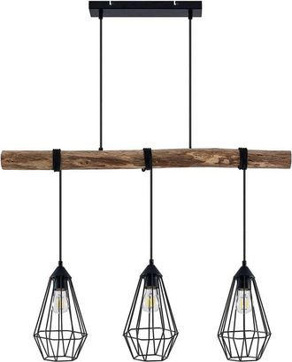 Lindby Lindby Lámpara colgante Eldarion en Marrón de Madera