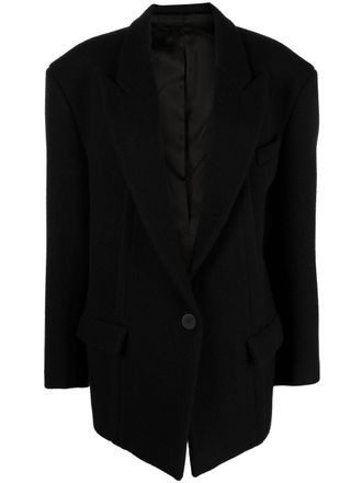 The Attico Glen single-breasted blazer - Black
