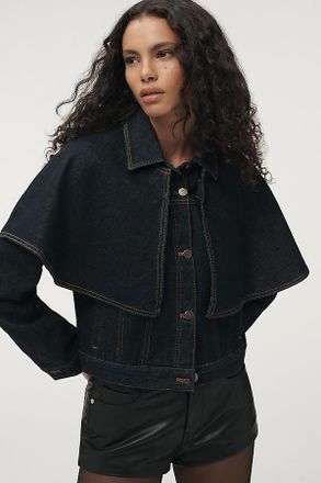 Pilcro Denim Capelet Jacket