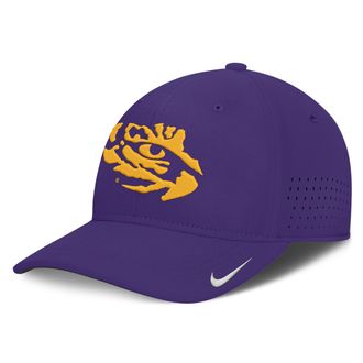 Nike LSU Sideline Practice Nike Mens Dri-FIT College Hat in Purple | NC5351LLSN-3XB
