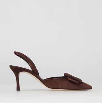 Manolo Blahnik Slingback Maysli Manolo Blahnik in camoscio con fibbia decorativa