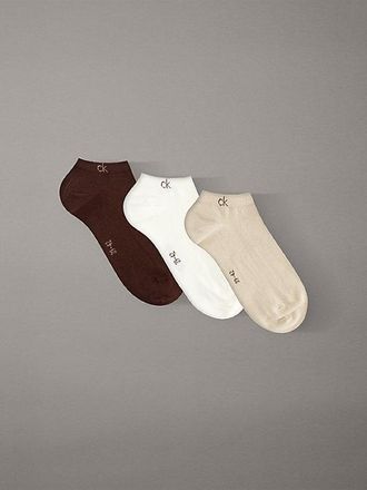 Calvin Klein 3 Pack Soft Cotton Stretch Ankle Socks