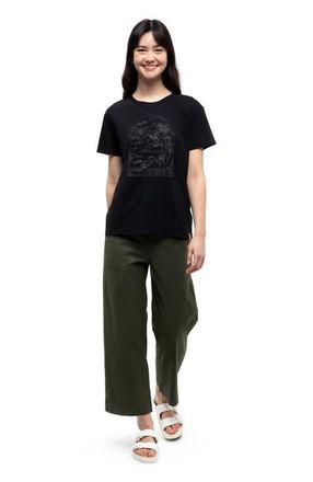 tentree Clifftop T-Shirt in Meteorite Black/agave Green at Nordstrom, Size X-Small